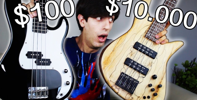 １００ドルのベースと１万ドルのベースの音比較